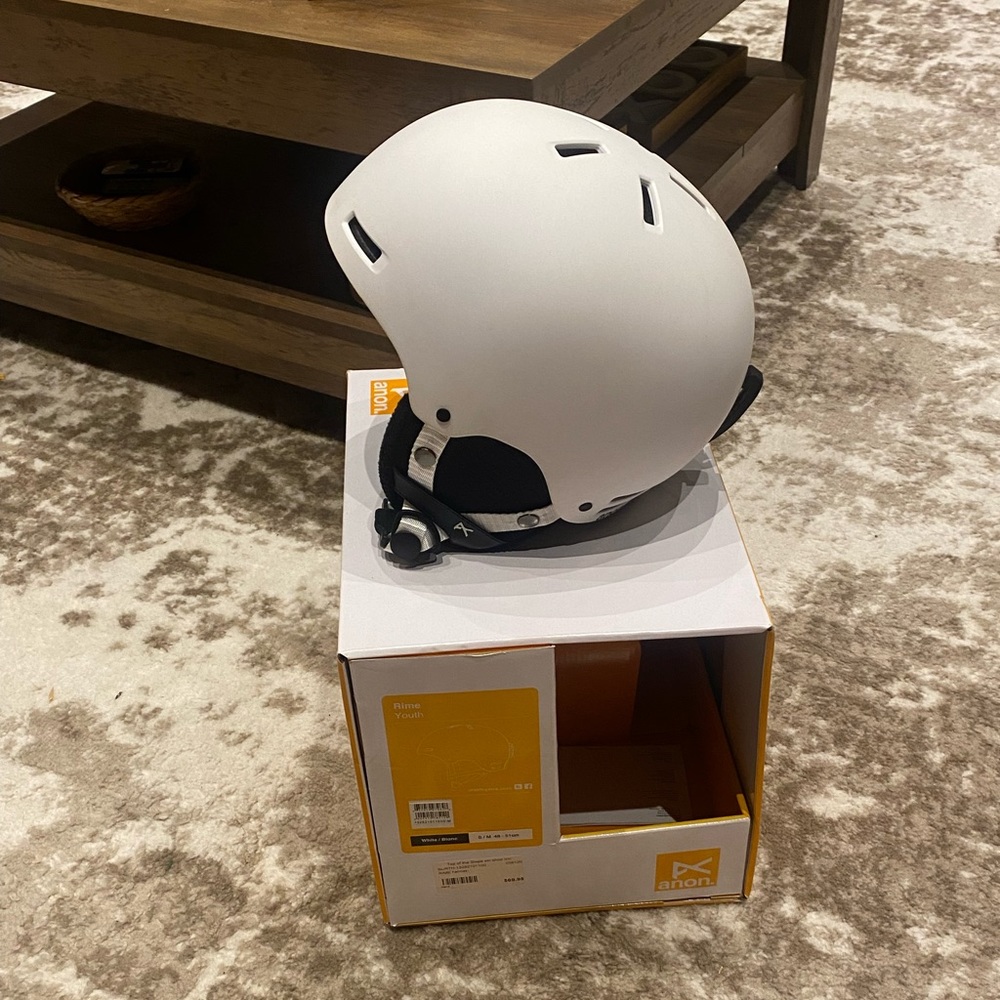 Kids White Ski Helmet
